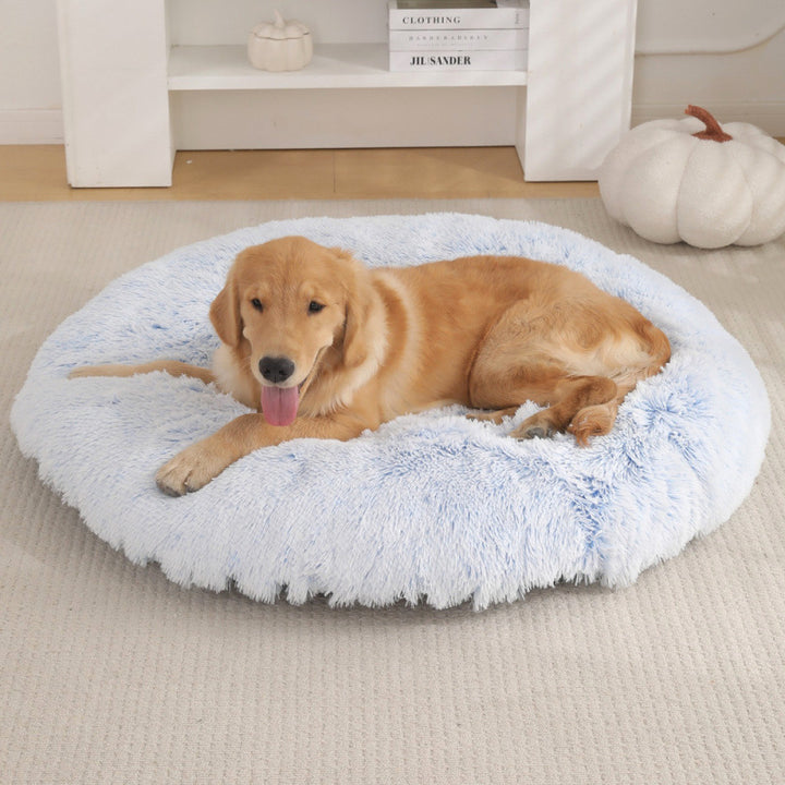 Round Plush Pet Bed Warm Sleep Mat