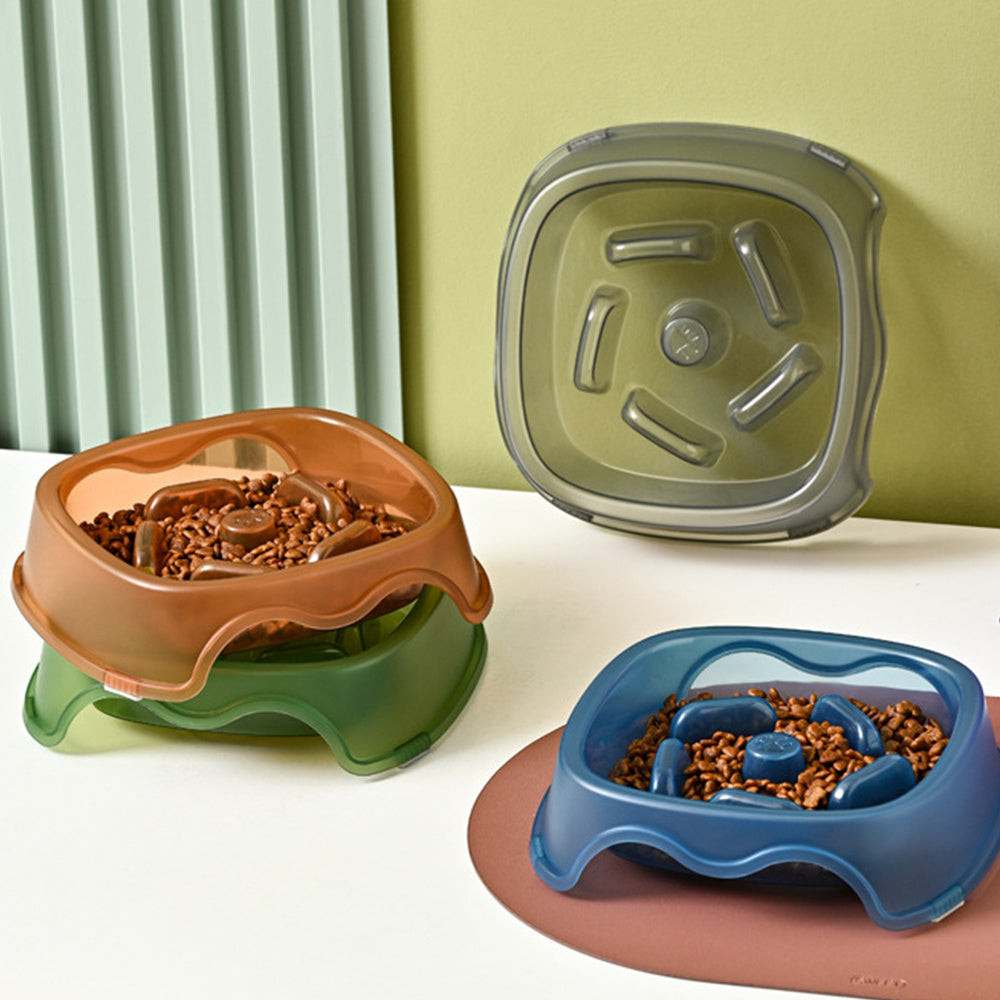 Slow Feed Anti-Choke Pet Water And Food Bowl