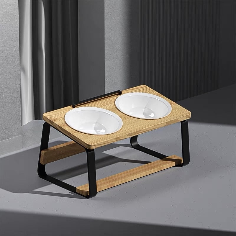 Ceramic Double Pet Bowl Water And Food Holder
