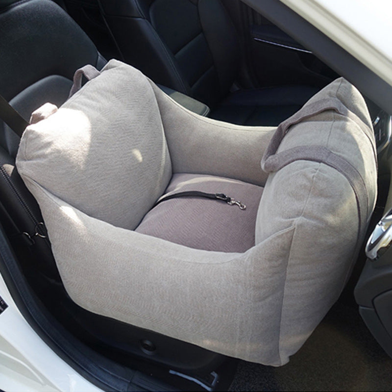 Waterproof Portable Pet Car Seat With Safety Mesh