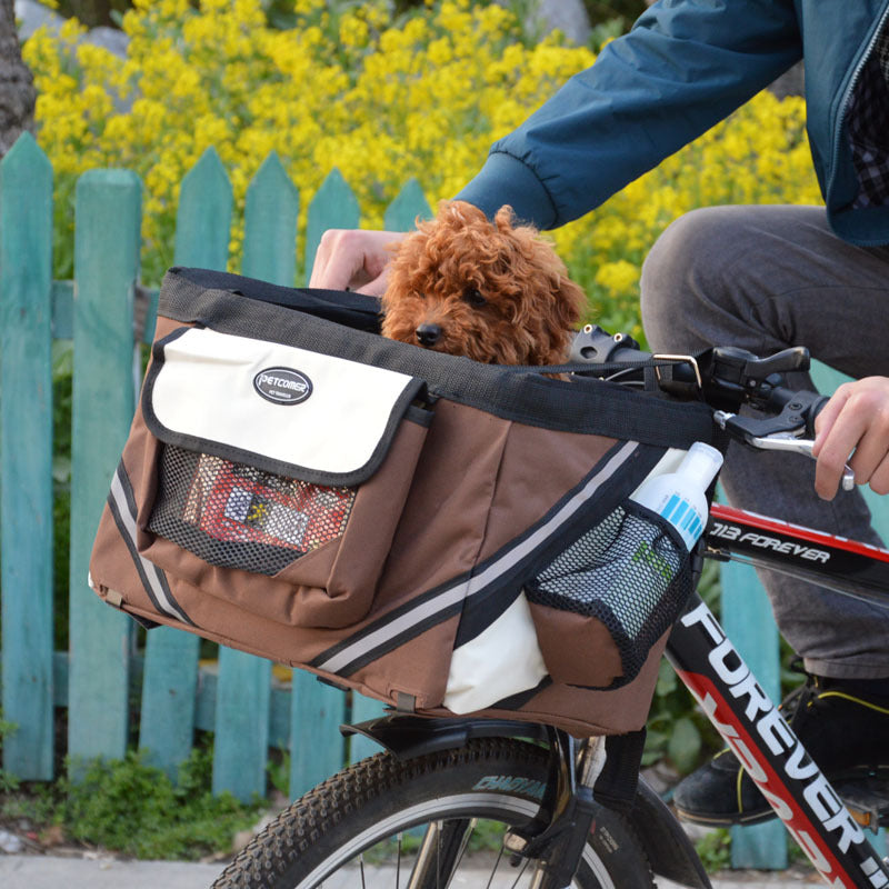 Removable Front Bike Basket Pet Carrier For Small Pets