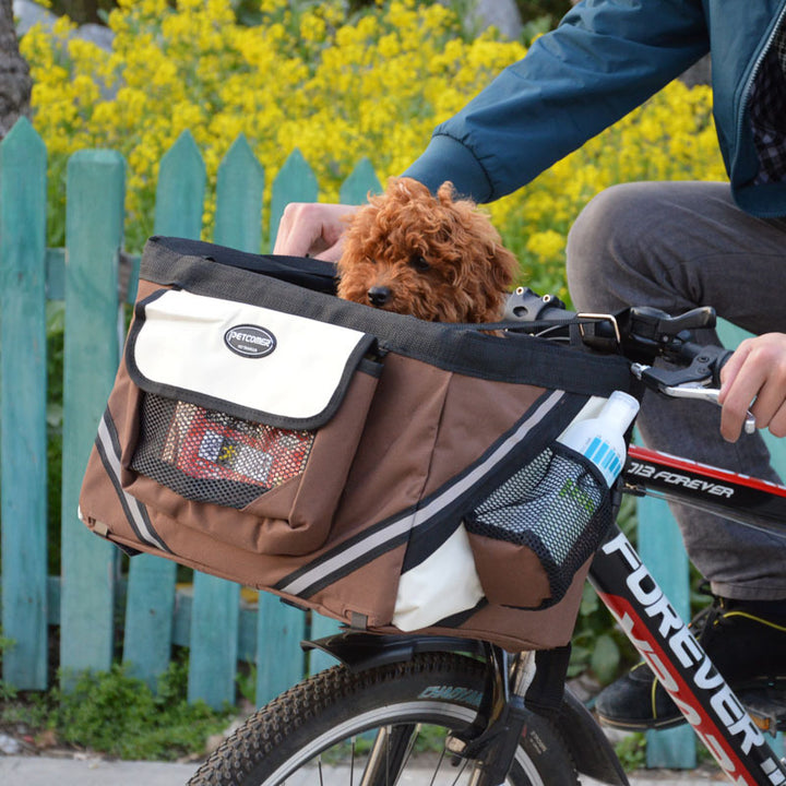Removable Front Bike Basket Pet Carrier For Small Pets