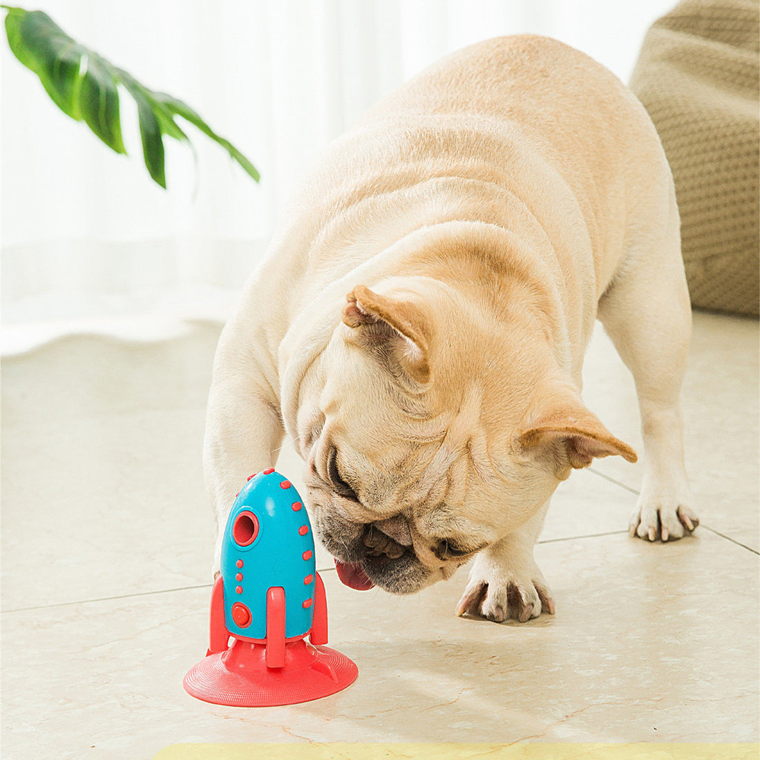 Rocket-Shaped Bite-Resistant Pet Treat Toy