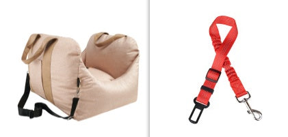 Waterproof Portable Pet Car Seat With Safety Mesh