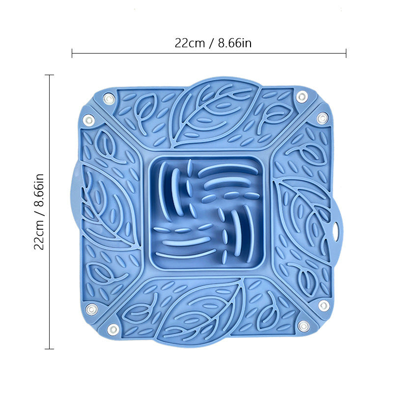 Pet Silicone Foldable Slow Feeder Bowl Multi-Functional