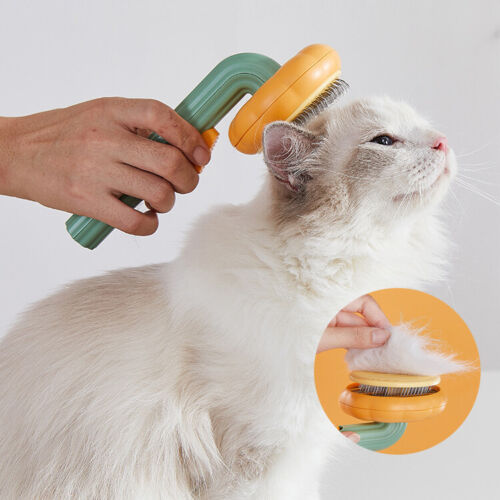 Self-Cleaning Pumpkin Pet Slicker Brush For Hair Removal