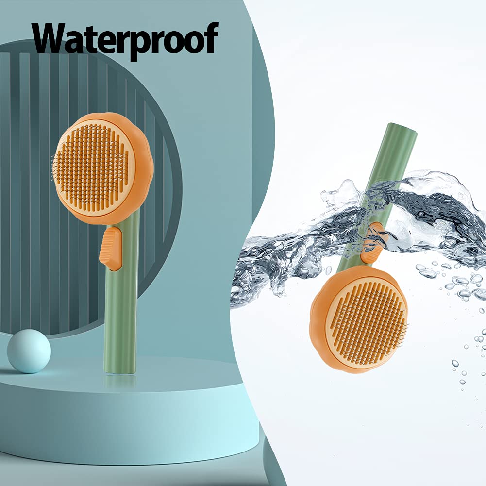 Self-Cleaning Pumpkin Pet Slicker Brush For Hair Removal
