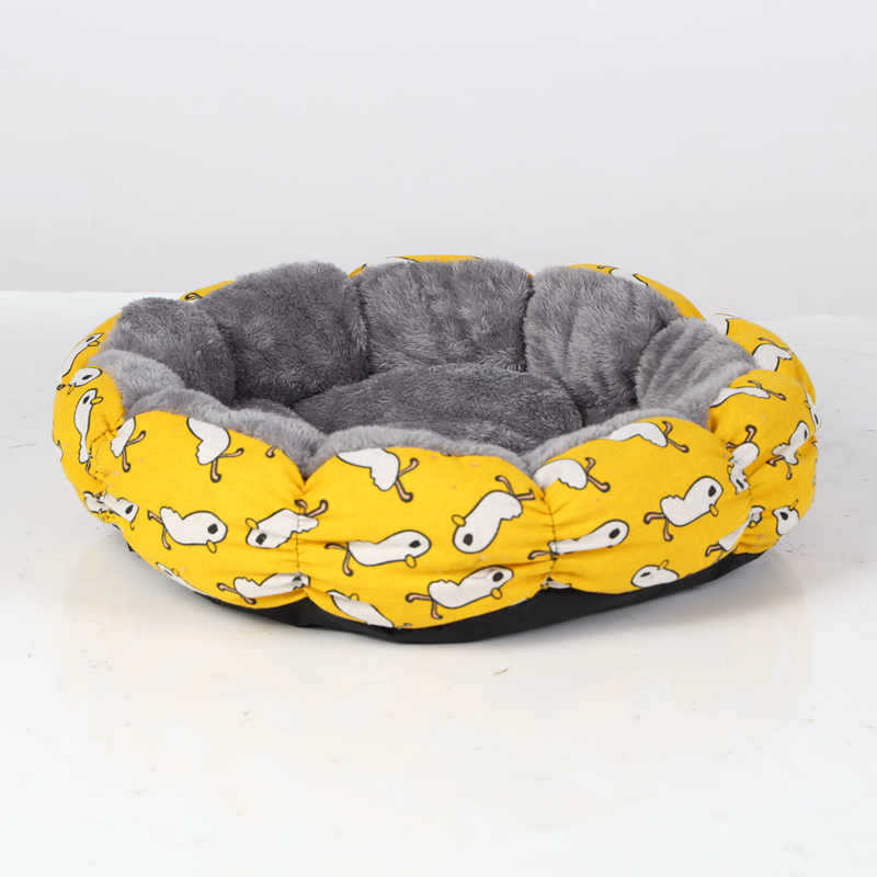 Calming Donut Plush Pet Bed Round Fluffy