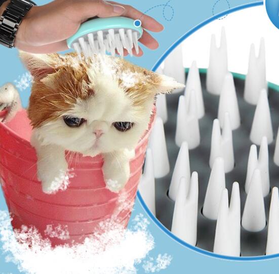 Pet Massage Bath Brush Grooming Silicone Comb