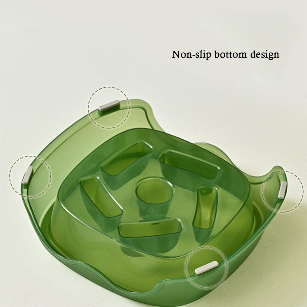 Slow Feed Anti-Choke Pet Water And Food Bowl