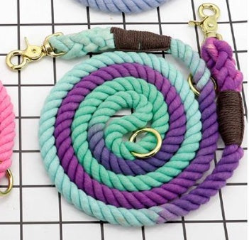 Multi-Color Cotton Pet Long Leash Adjustable Lead