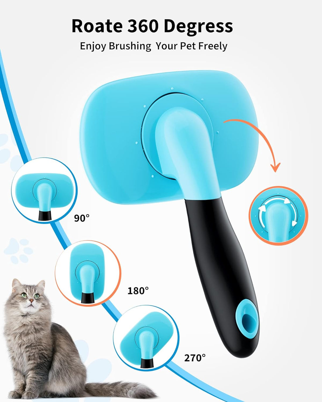 Pet Grooming Brush Shedding Hair Removal Tool