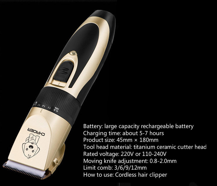 Professional Electric Pet Grooming Hair Trimmer With Nail Clippers