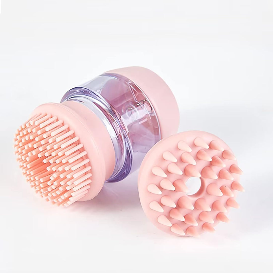 Pet Bath Grooming Brush With Dual Silicone Massage Heads