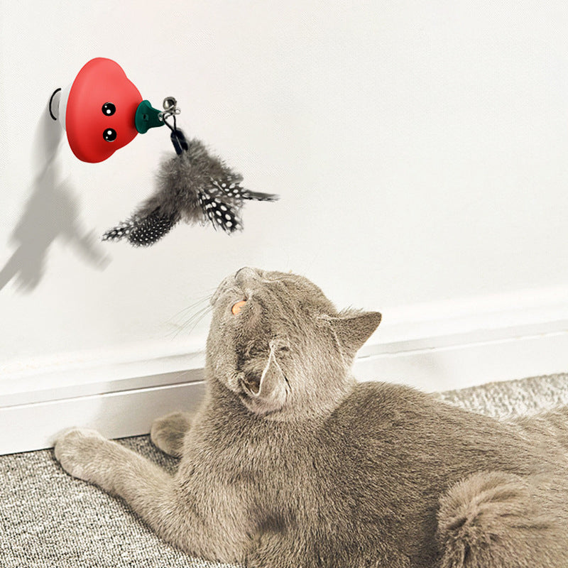 Retractable Wand Pet Toy With Suction Cup For Play
