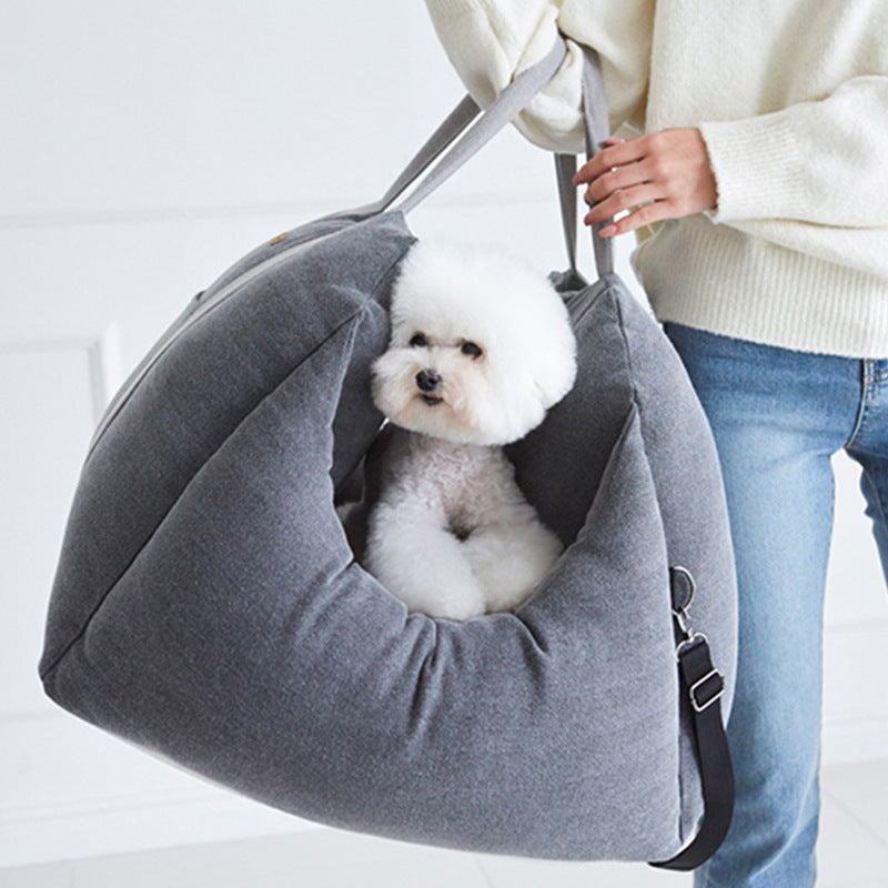Waterproof Portable Pet Car Seat With Safety Mesh