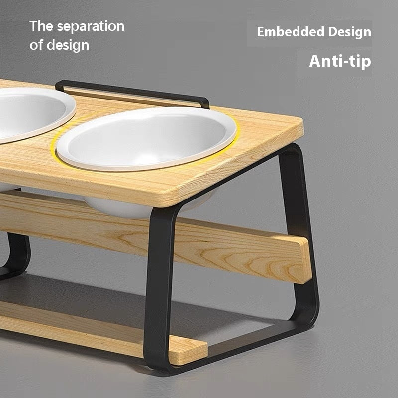 Ceramic Double Pet Bowl Water And Food Holder