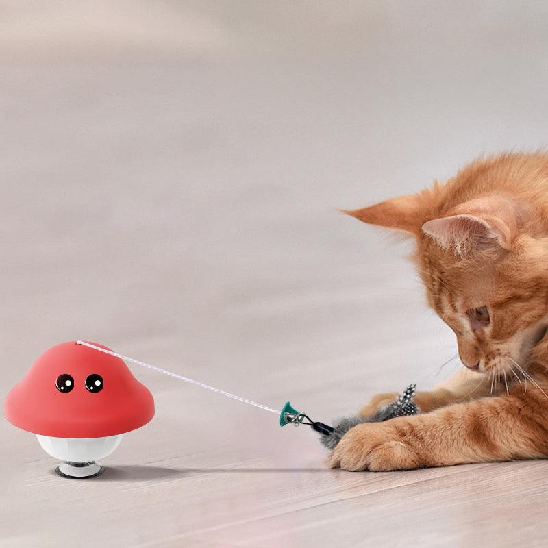 Retractable Wand Pet Toy With Suction Cup For Play