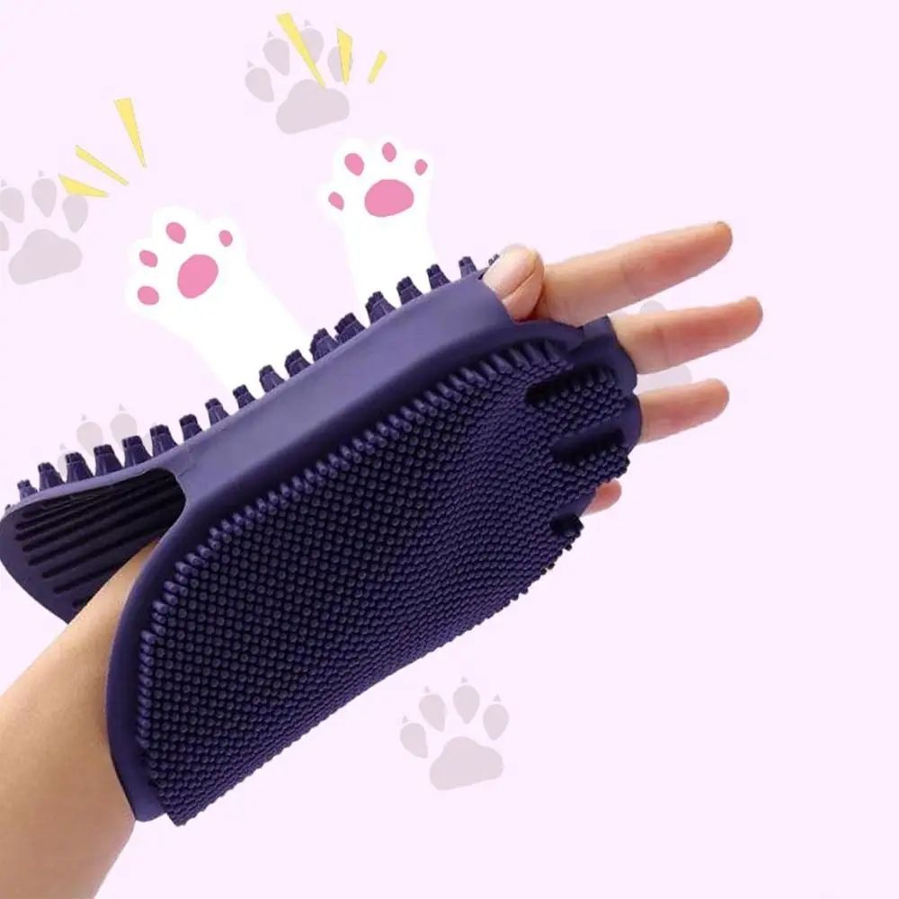 Dual-Sided Soft Bristle Pet Grooming And Massage Brush