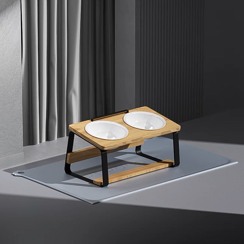Ceramic Double Pet Bowl Water And Food Holder