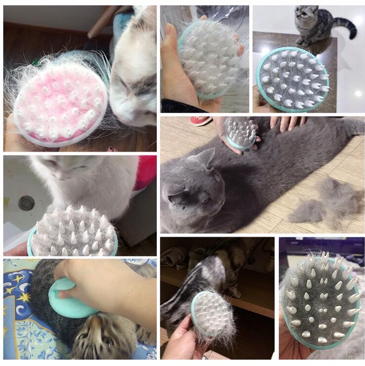 Pet Massage Bath Brush Grooming Silicone Comb