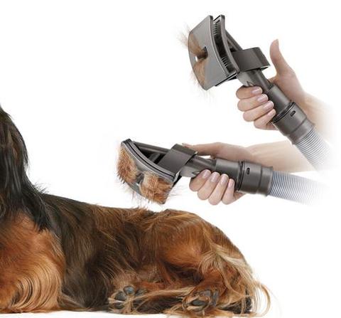 Electric Pet Grooming Brush With Vacuum Cleaner Attachment
