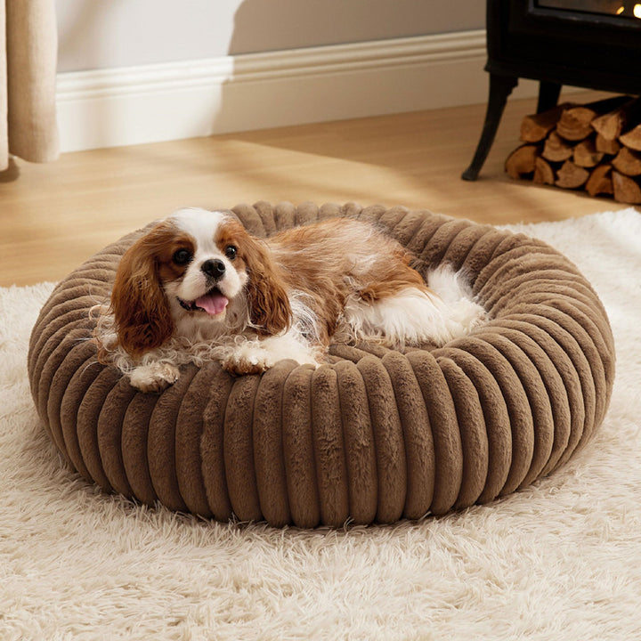 High-Grammage Plush Pet Bed Warm Soft Round Cushion Mat