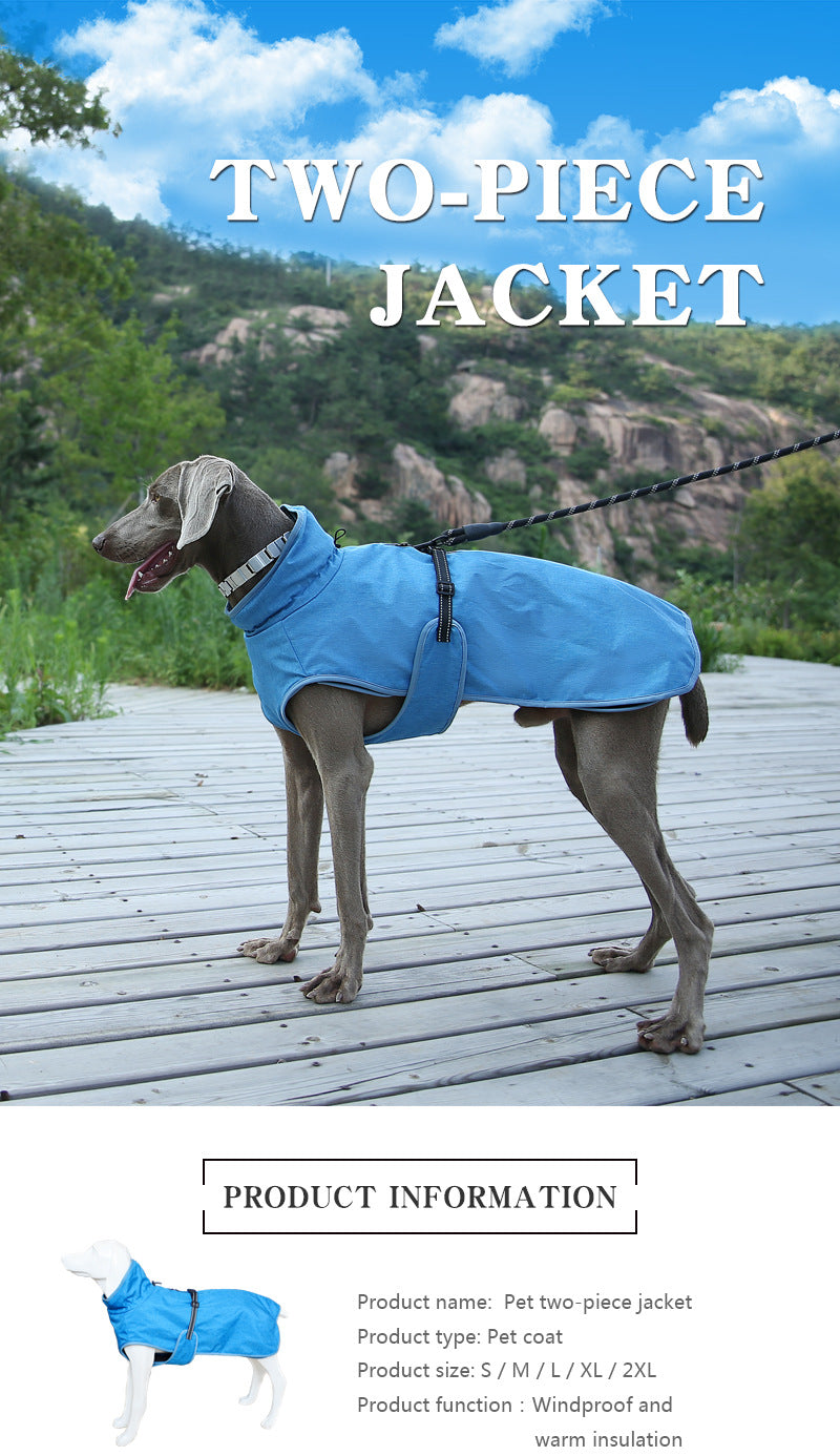 Insulated Pet Shell Jacket Winter Outdoor Ski Suit