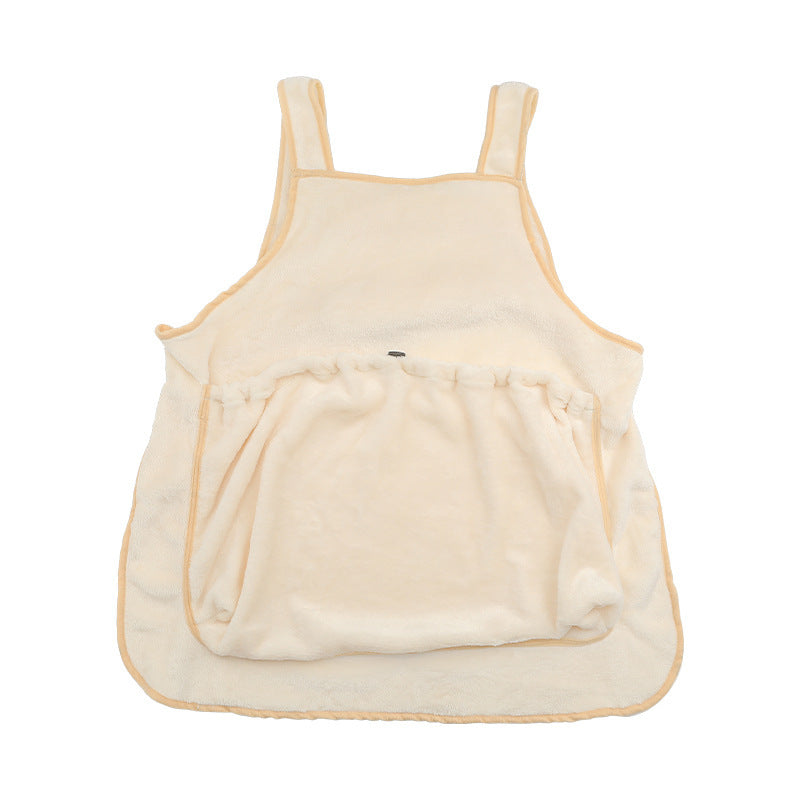 Portable Pet Carrier Apron Plush Travel Pouch