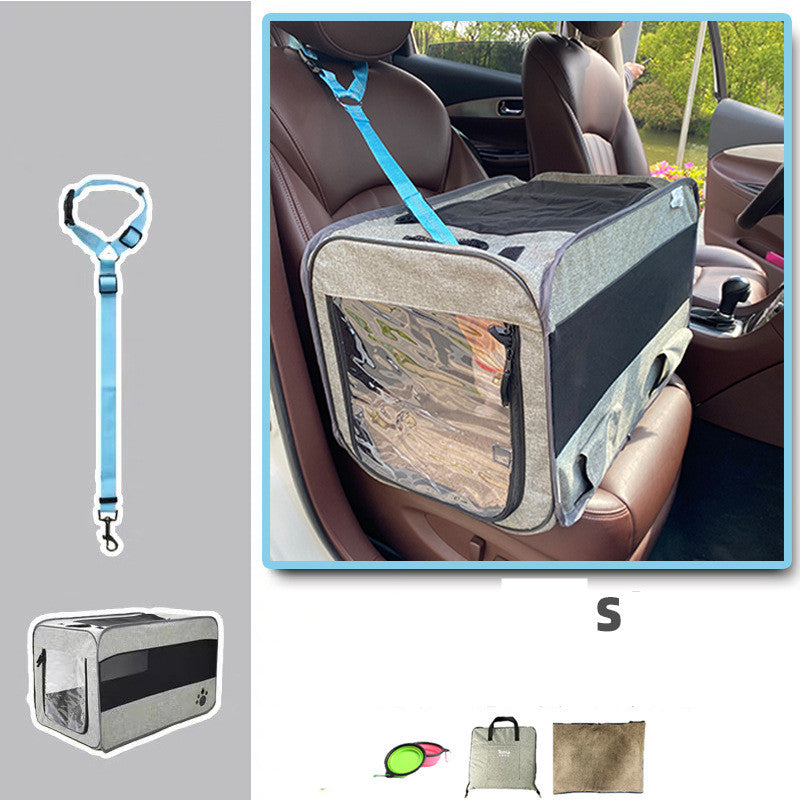 Portable Folding Pet Carrier Bag With Safety Zippers
