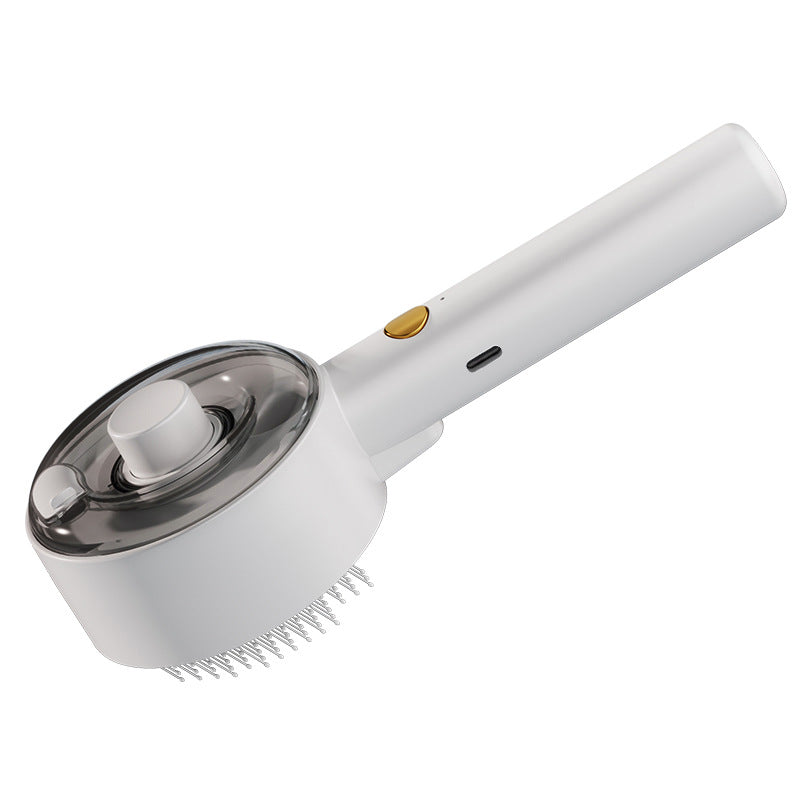 Self-Cleaning Pet Hair Remover Brush Steam Grooming Tool