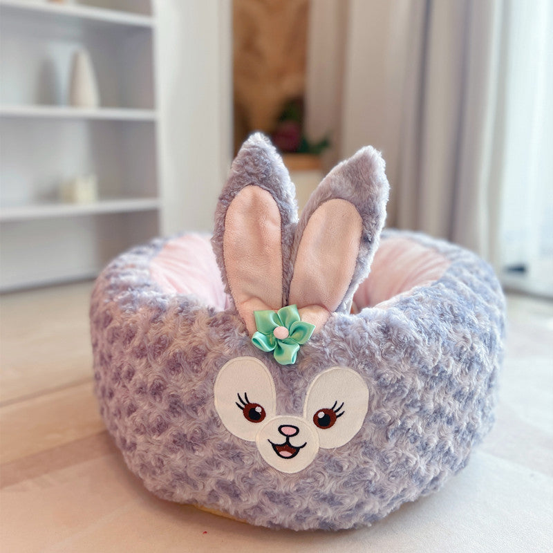 Cartoon Plush Pet Nest Round Cushion Four Seasons