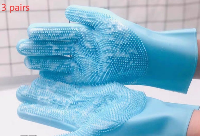 Pet Grooming Brush Silicone Hair Removal Massage Glove