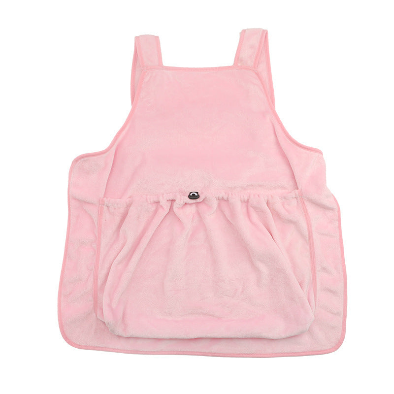 Portable Pet Carrier Apron Plush Travel Pouch