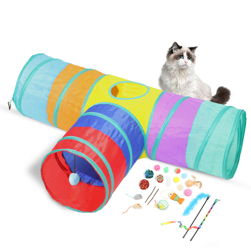 Foldable Pet Cat Tunnel Climbing Toy