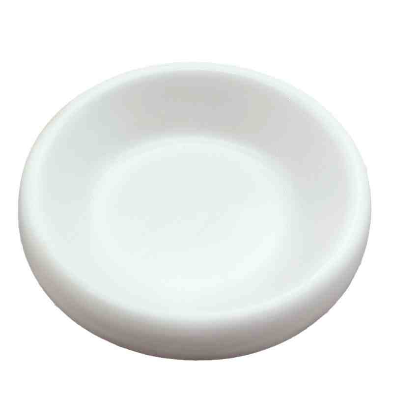 Solid Wood Base Ceramic Pet Feeding Bowl