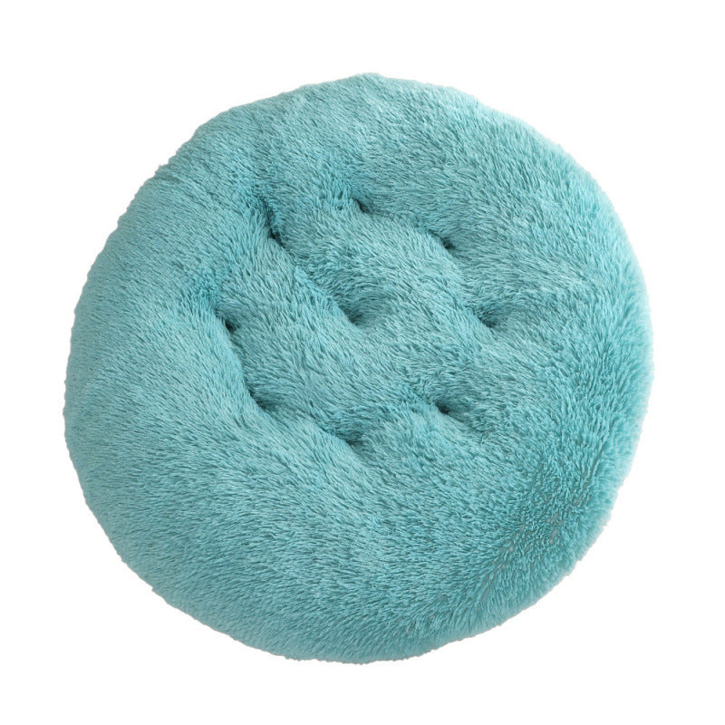 Round Plush Pet Bed Warm Sleep Mat