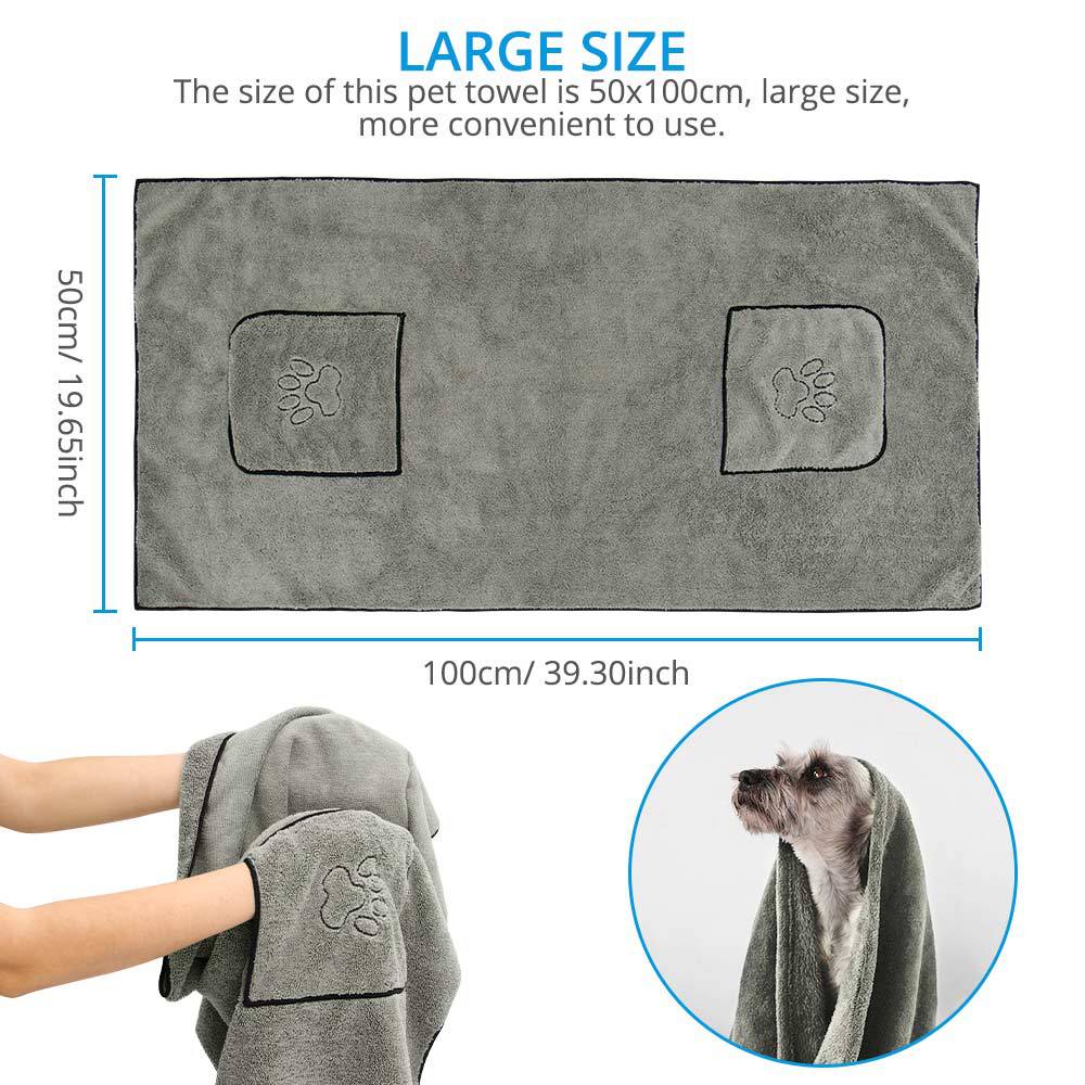 Super Absorbent Large Pet Bath Towel Robe