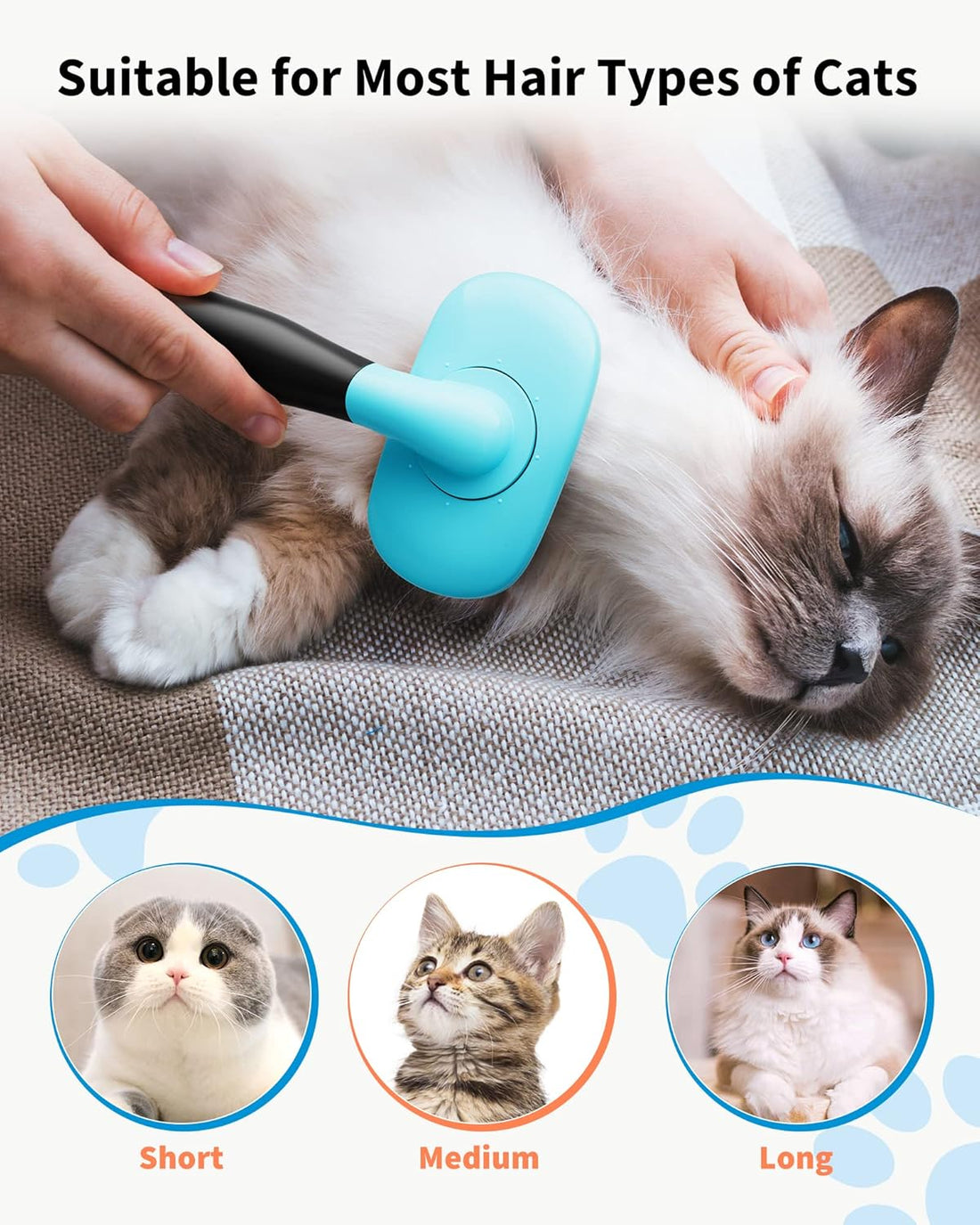 Pet Grooming Brush Shedding Hair Removal Tool