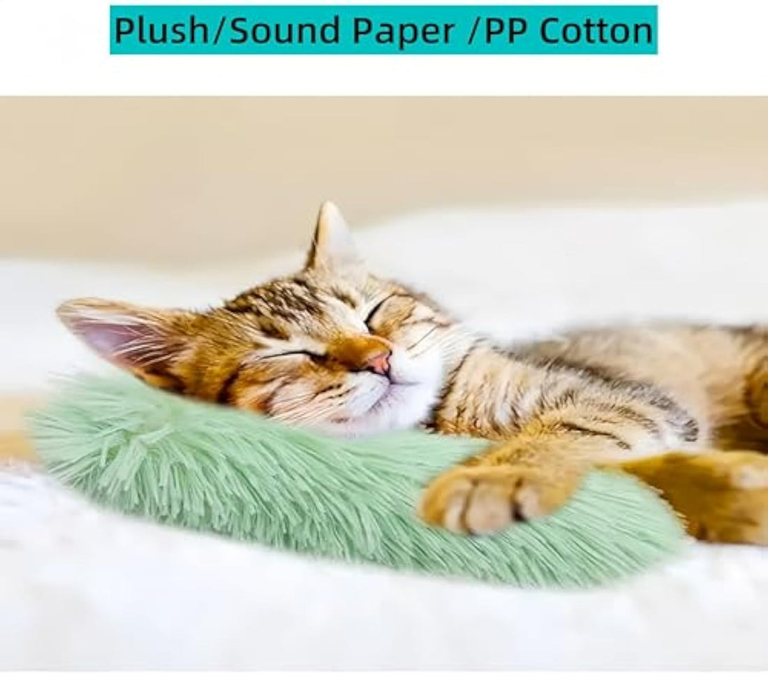 Interactive Pet Catnip Crinkle Pillow Toys For Indoor Fun