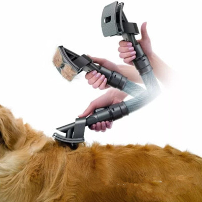 Electric Pet Grooming Brush With Vacuum Cleaner Attachment