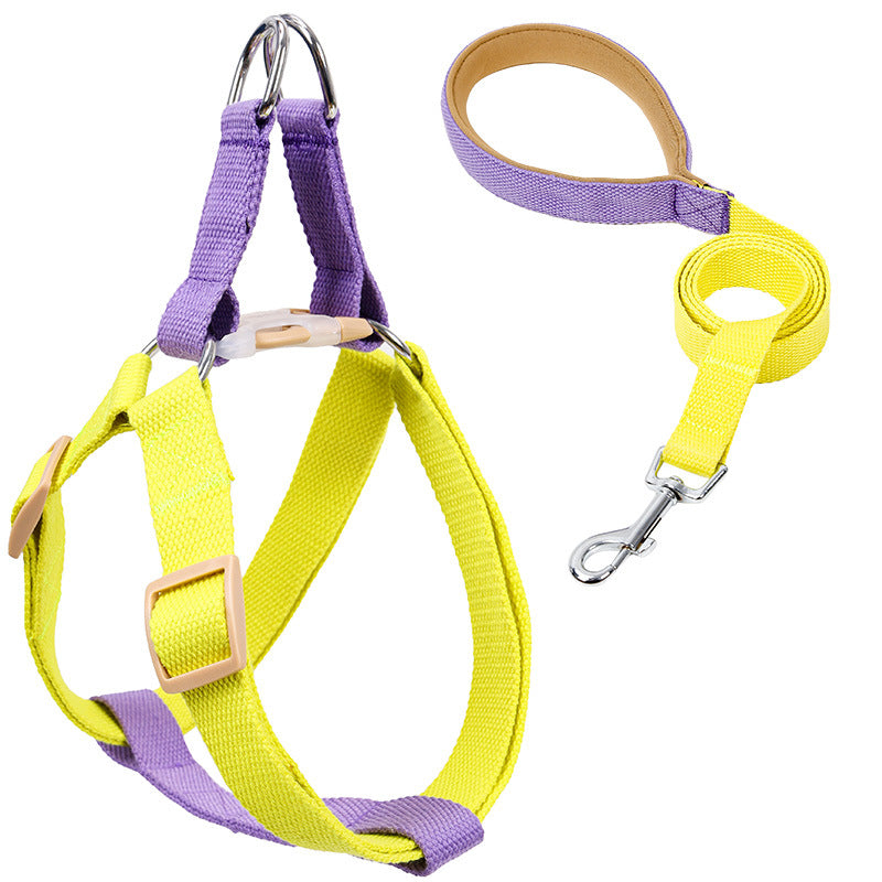 Colorful Drawstring Pet Leash With Vest Design