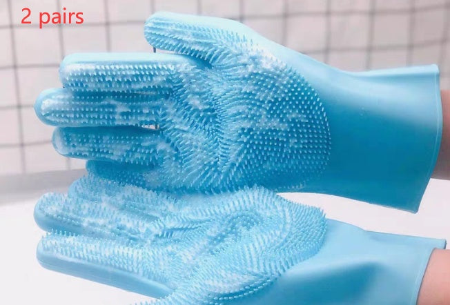 Pet Grooming Brush Silicone Hair Removal Massage Glove