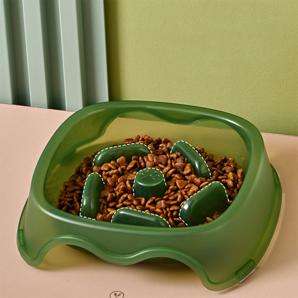 Slow Feed Anti-Choke Pet Water And Food Bowl