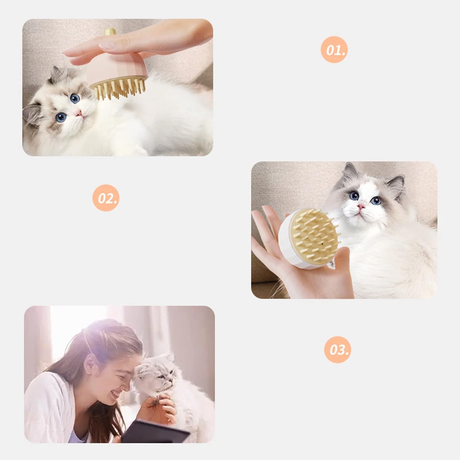 Pet Bath and Massage Shampoo Brush