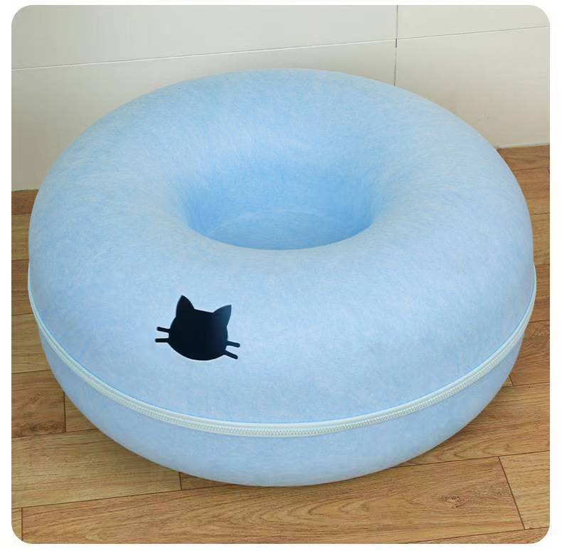 Comfortable Round Plush Pet Tunnel Bed
