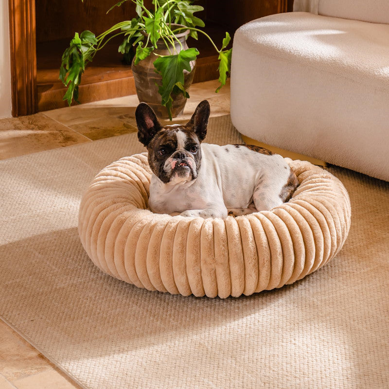 High-Grammage Plush Pet Bed Warm Soft Round Cushion Mat