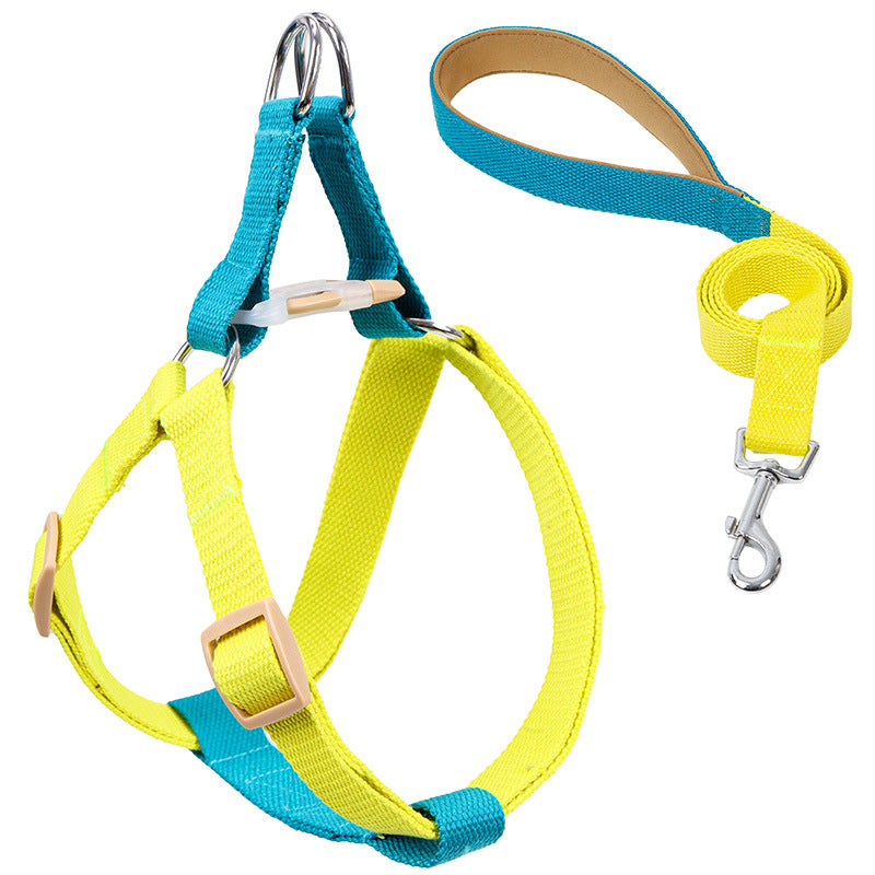 Colorful Drawstring Pet Leash With Vest Design