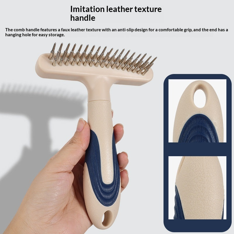 Pet Grooming Brush For Hair Removal And Detangling