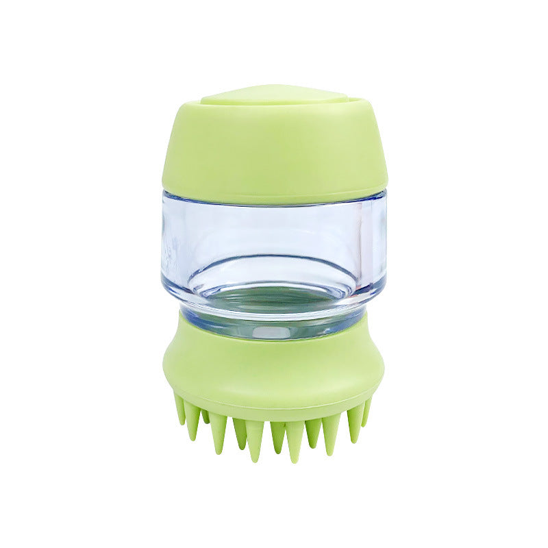 Pet Bath Grooming Brush With Dual Silicone Massage Heads